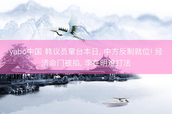 yabo中国 韩议员窜台本日， 中方反制就位! 经济命门被掐， 李在明难打法