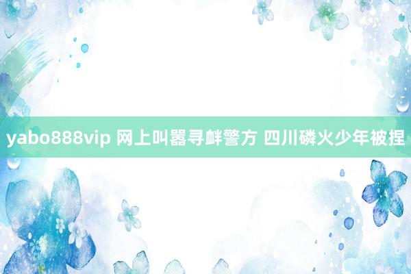 yabo888vip 网上叫嚣寻衅警方 四川磷火少年被捏